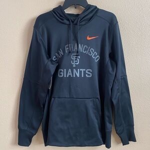 Nike MLB‎ Mens New Size S Black San Francisco SF Giants Therma Sweatshirt Hoodie